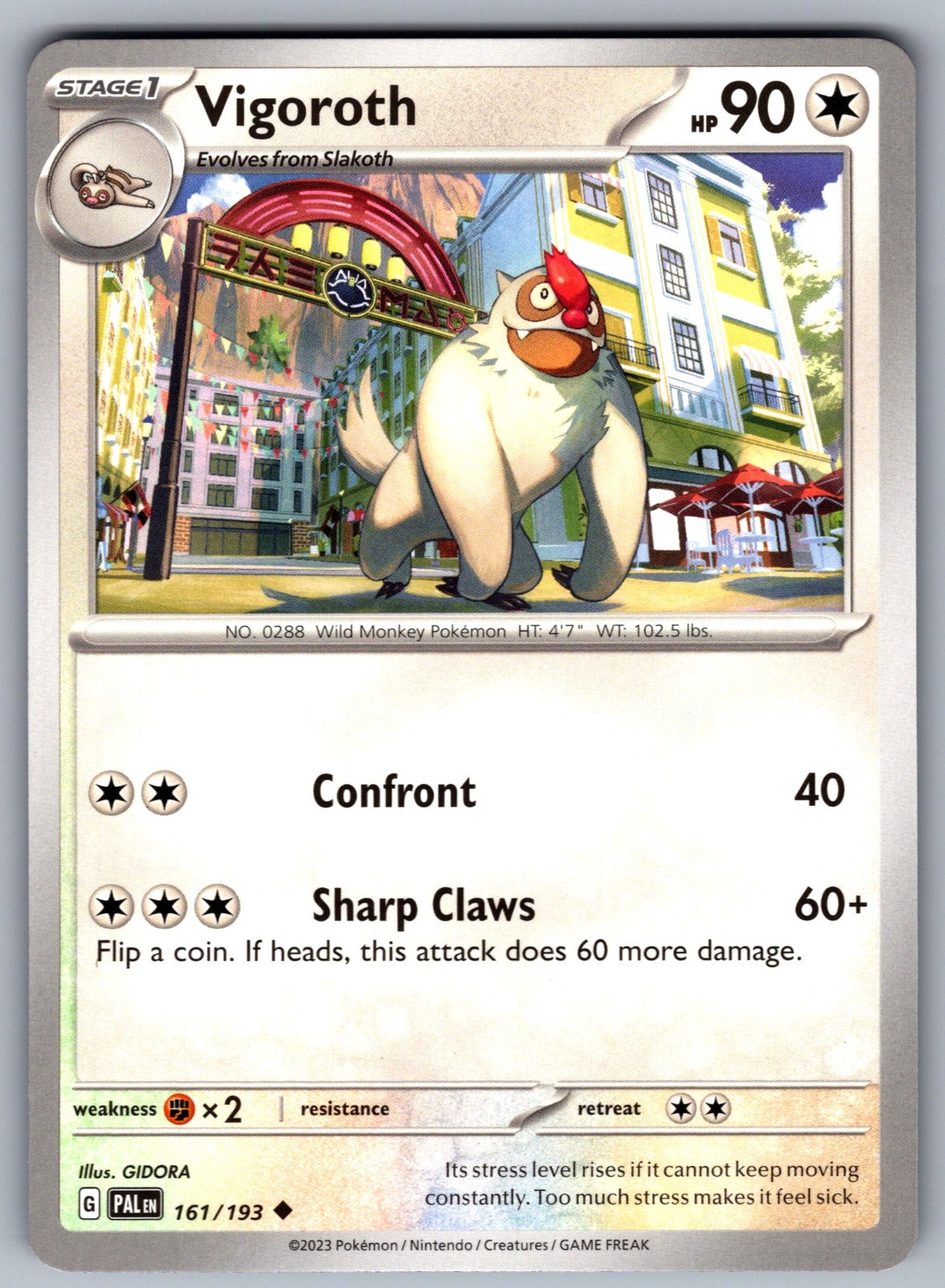 Vigoroth Uncommon SV02: Paldea Evolved 161/193 NM 2023