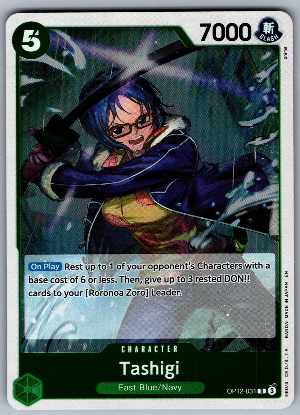 Tashigi Foil R Legacy of the Master OP12-031 NM 2025