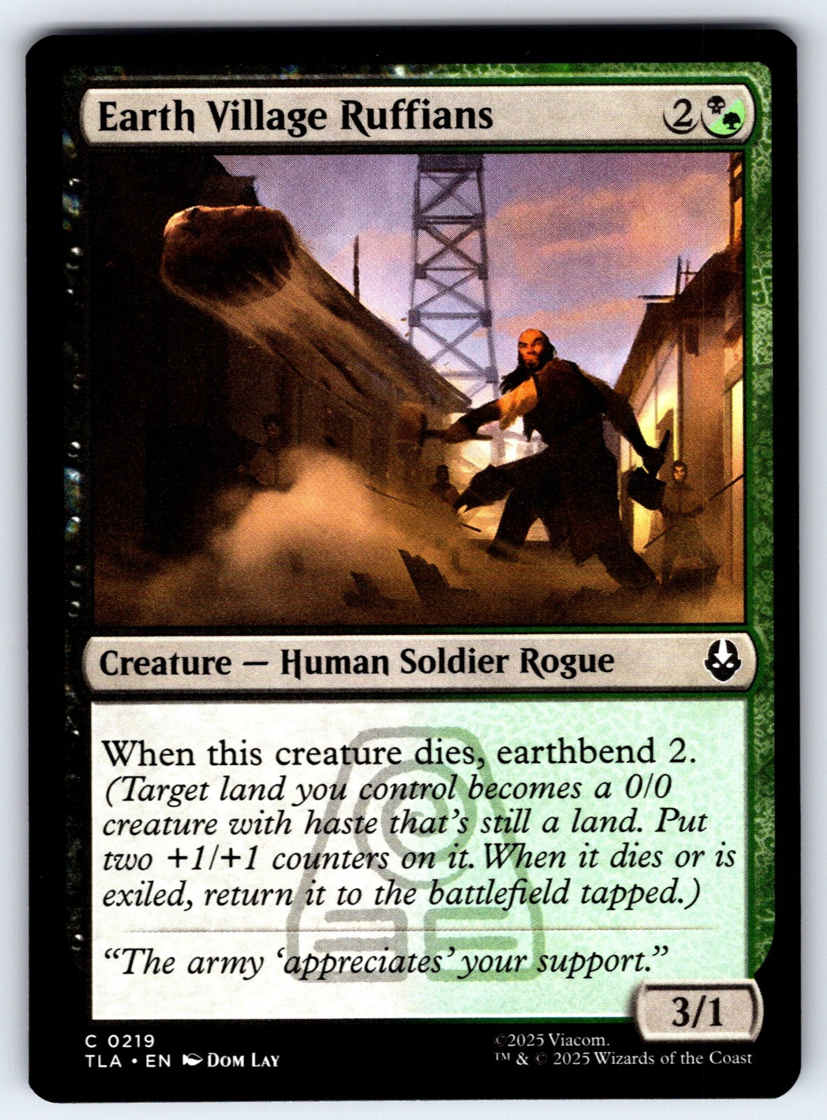 Earth Village Ruffians C Avatar: The Last Airbender 219 NM 2025