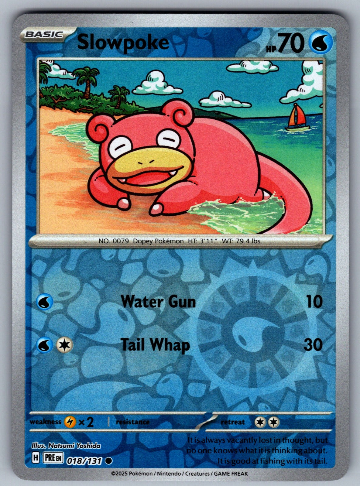 Slowpoke Reverse Holo Common SV: Prismatic Evolutions 018/131 NM 2025