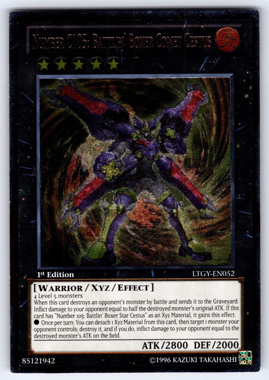 Number C105: Battlin' Boxer Comet Cestus (UTR) 1st Edition Ultimate Rare Lord of