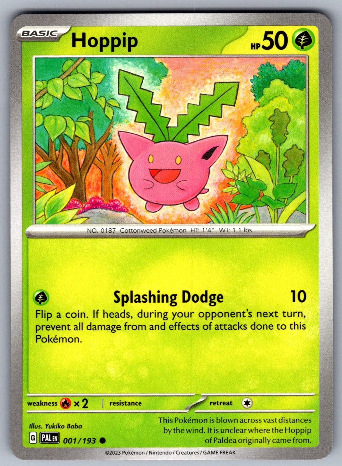 Hoppip Common SV02: Paldea Evolved 001/193 NM 2023