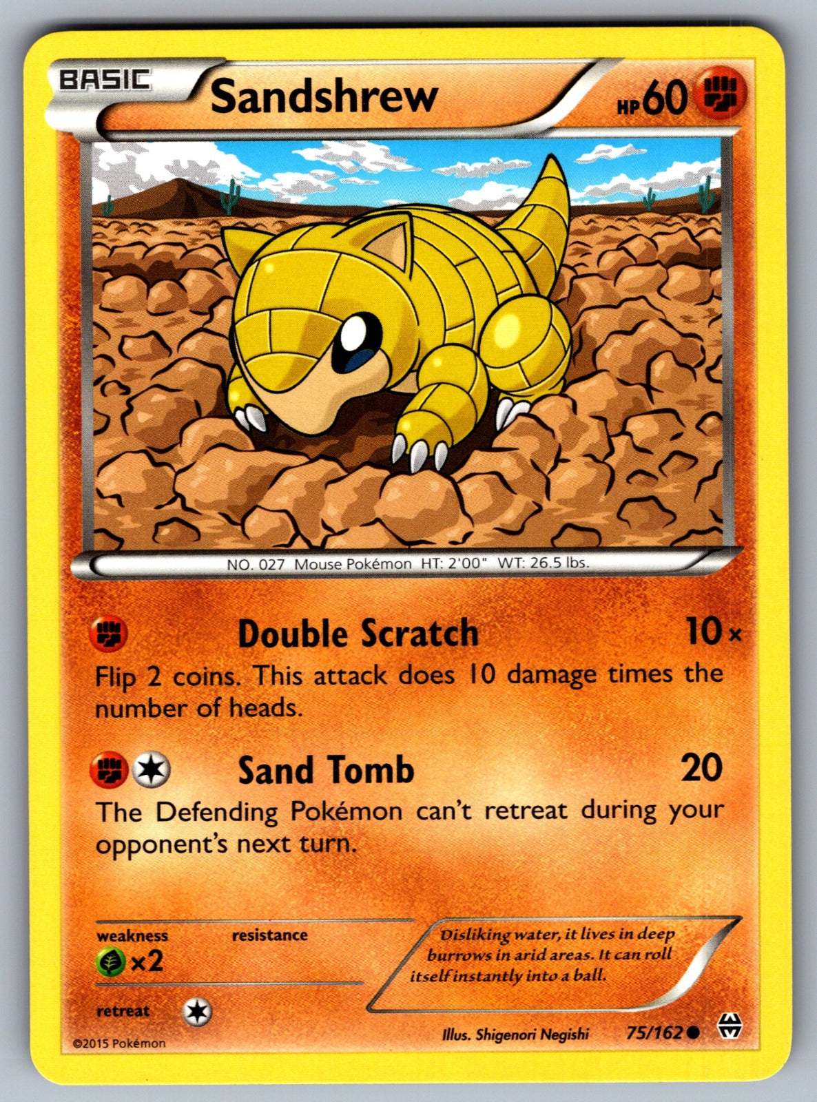 Sandshrew Common XY - BREAKthrough 75/162 LP 2015