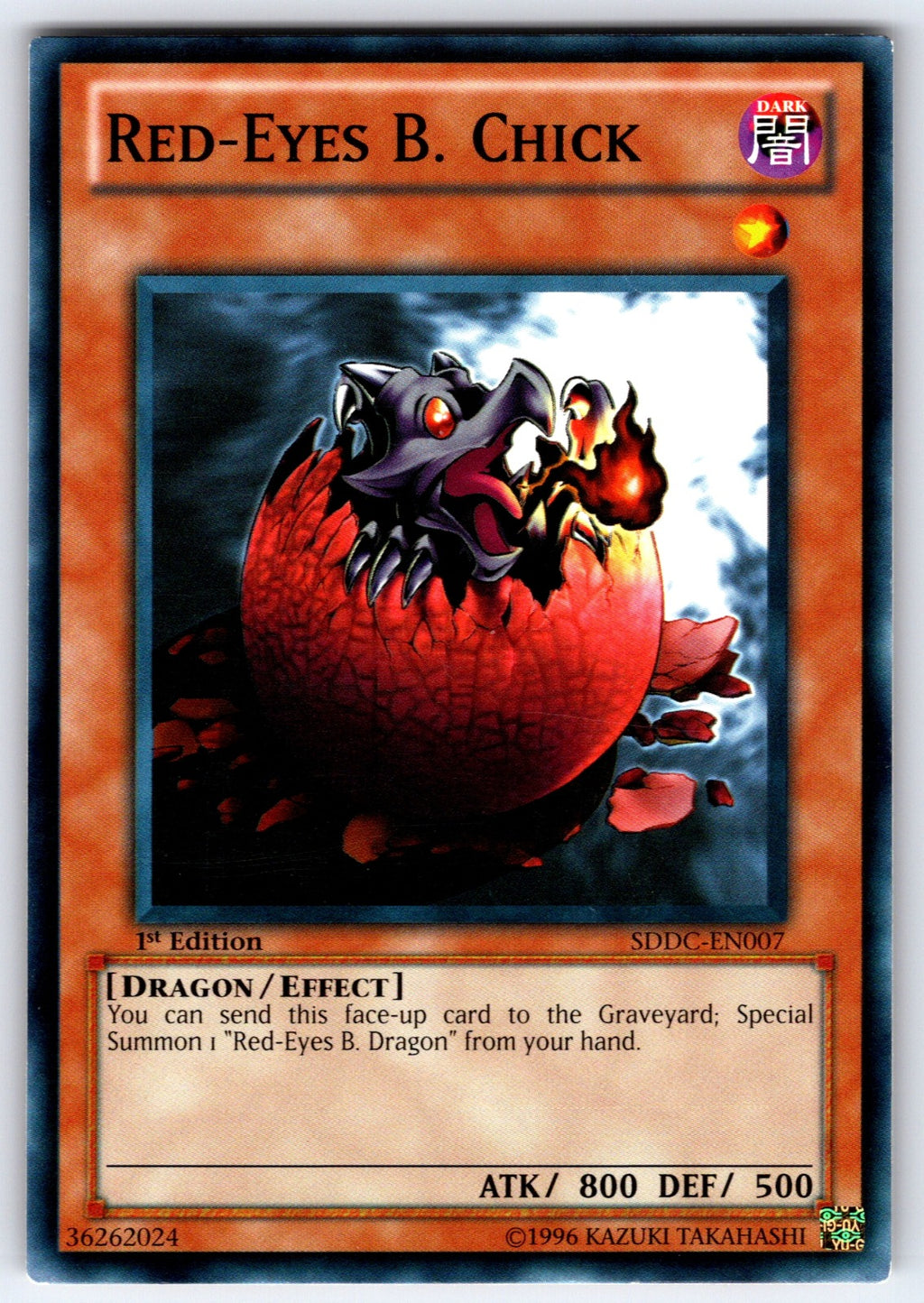 Red-Eyes B. Chick 1st Edition Common Structure Deck: Dragons Collide SDDC-EN007 