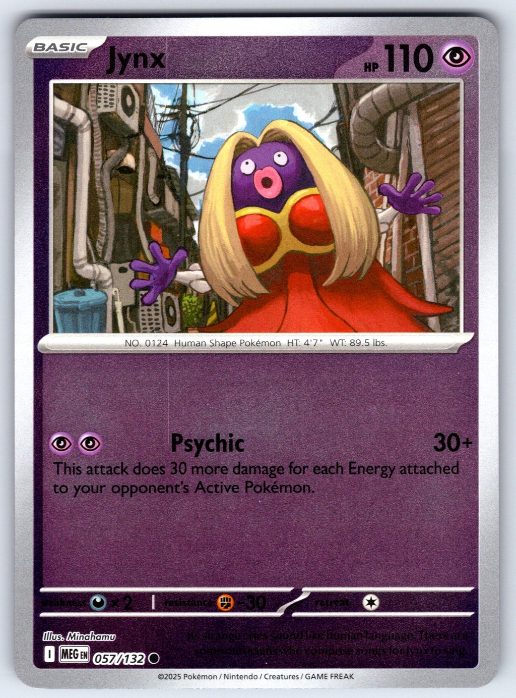Jynx Reverse Holo Common ME01: Mega Evolution 057/132 NM 2025