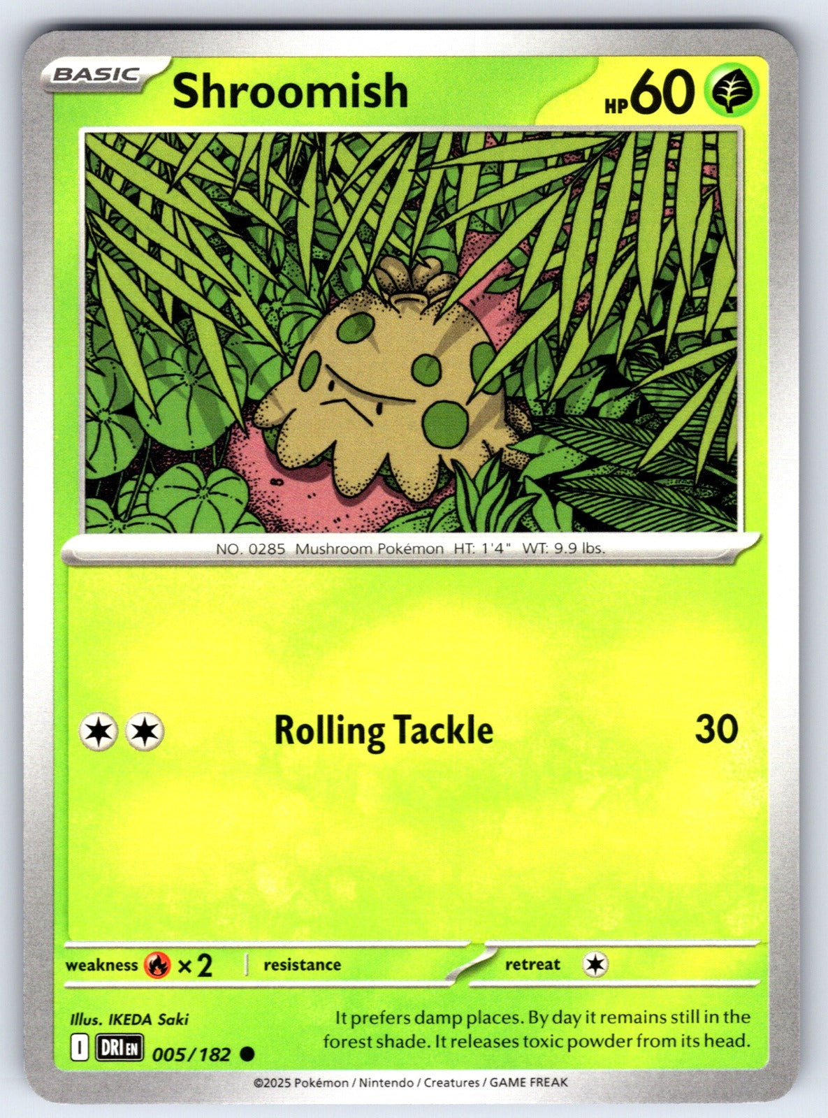 Shroomish Common SV10: Destined Rivals 005/182 NM 2025