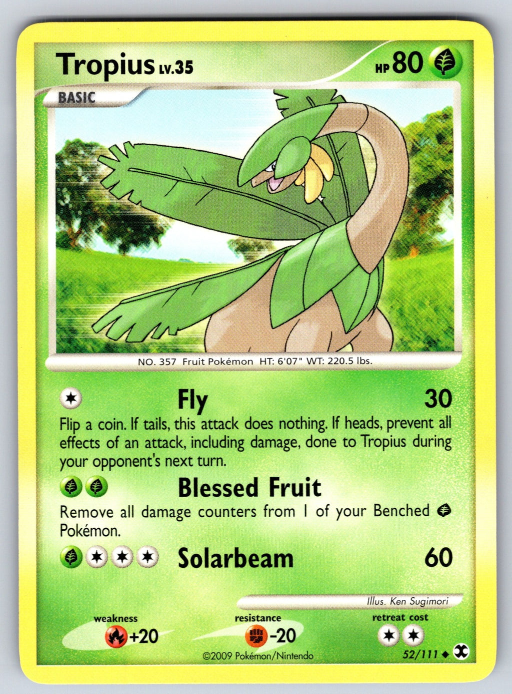 Tropius Uncommon Rising Rivals 52/111 LP 2009