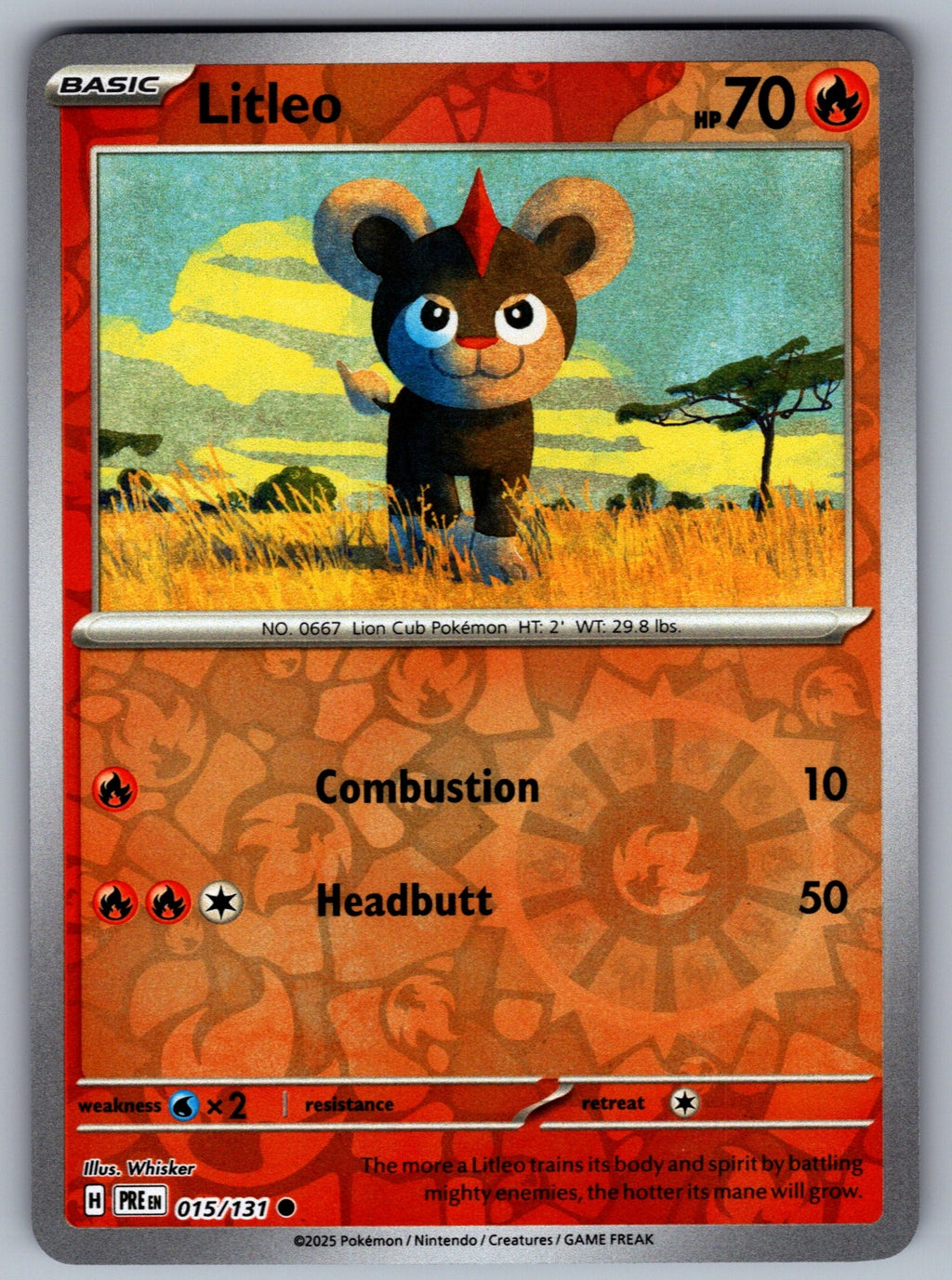 Litleo Reverse Holo Common SV: Prismatic Evolutions 015/131 NM 2025