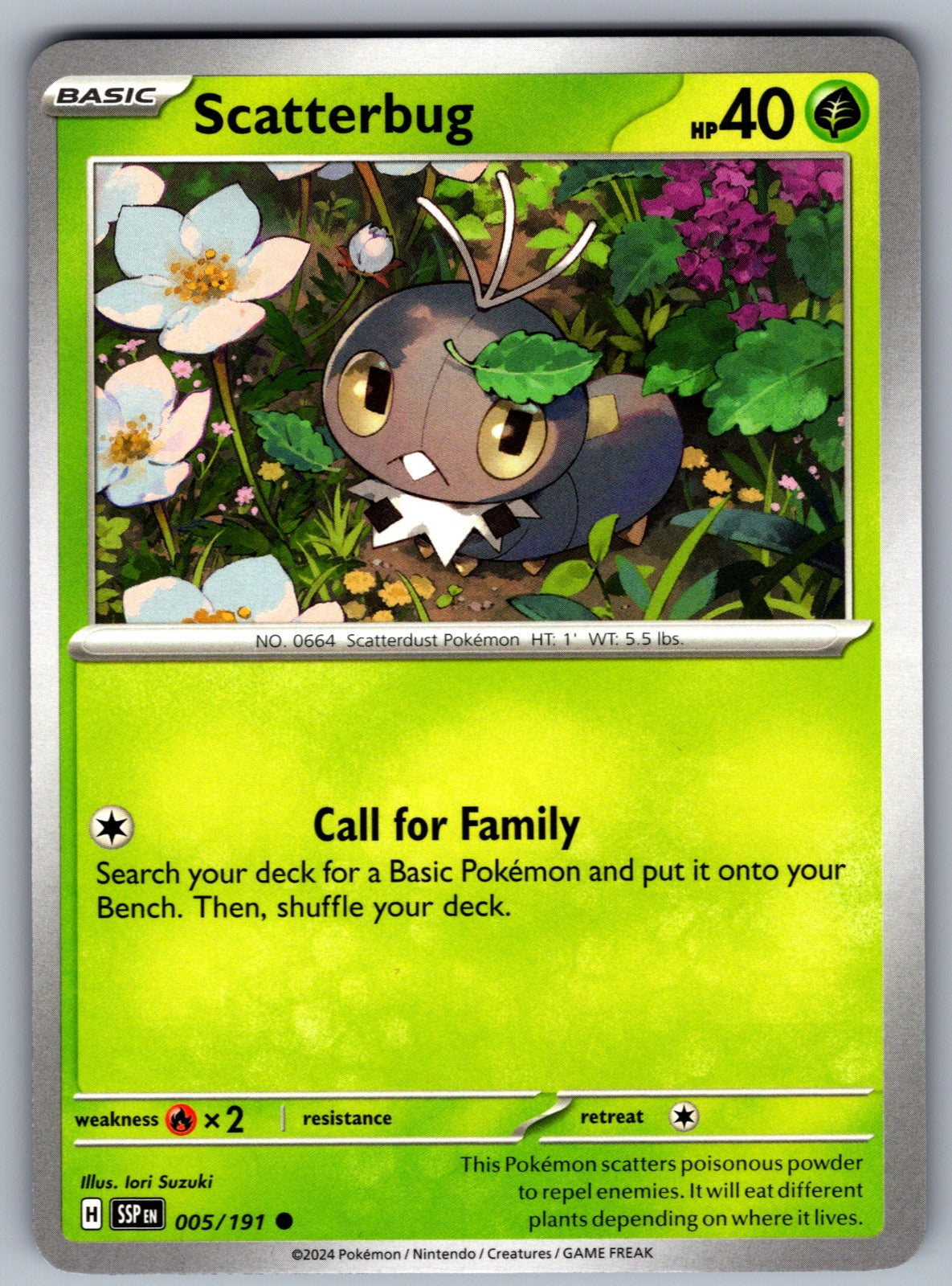 Scatterbug Common SV08: Surging Sparks 005/191 NM 2024