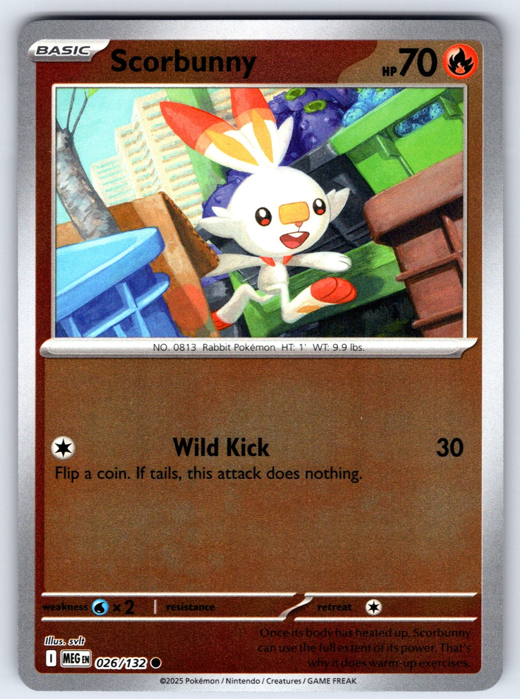 Scorbunny Reverse Holo Common ME01: Mega Evolution 026/132 NM 2025