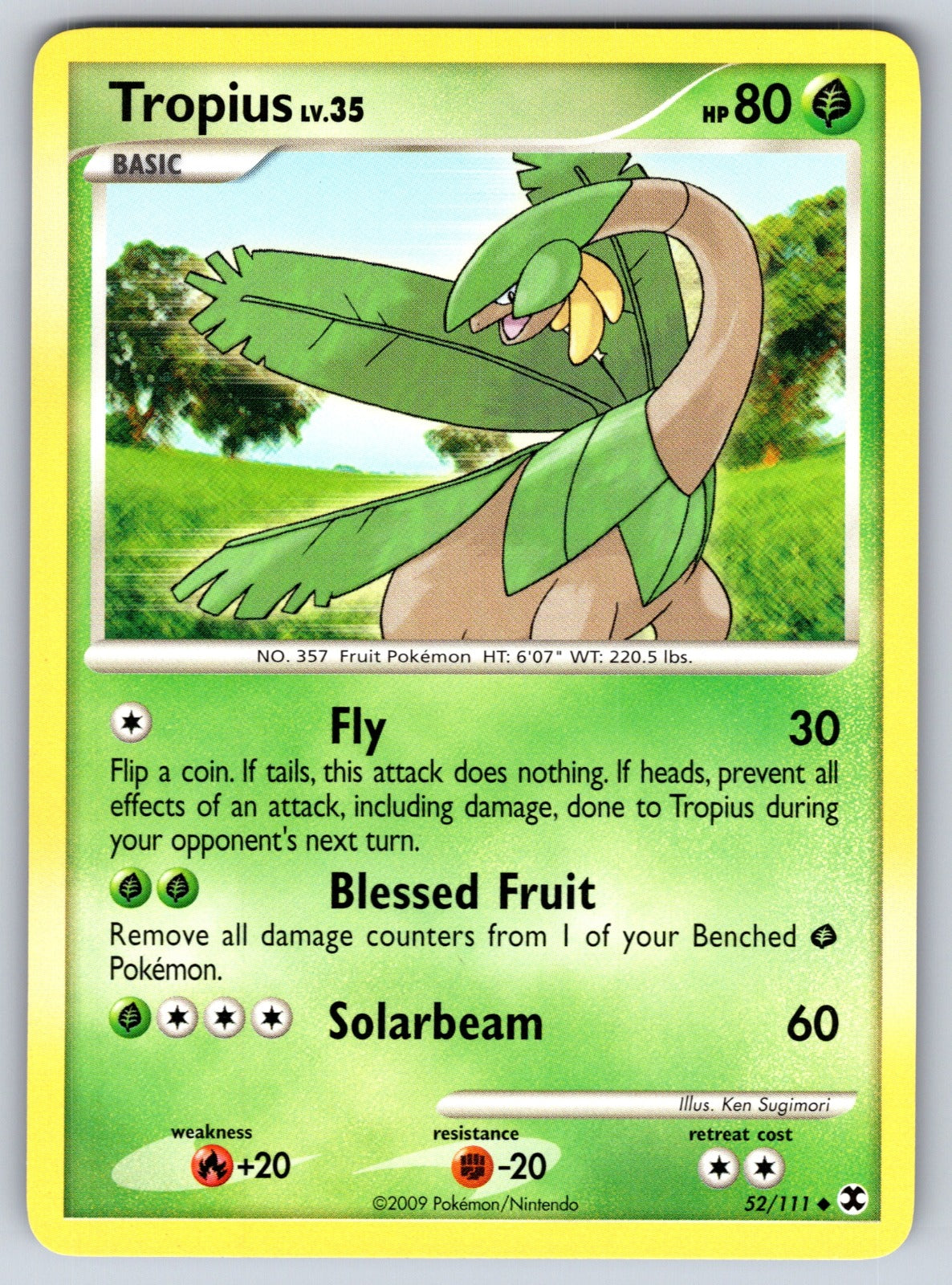 Tropius Uncommon Rising Rivals 52/111 LP 2009