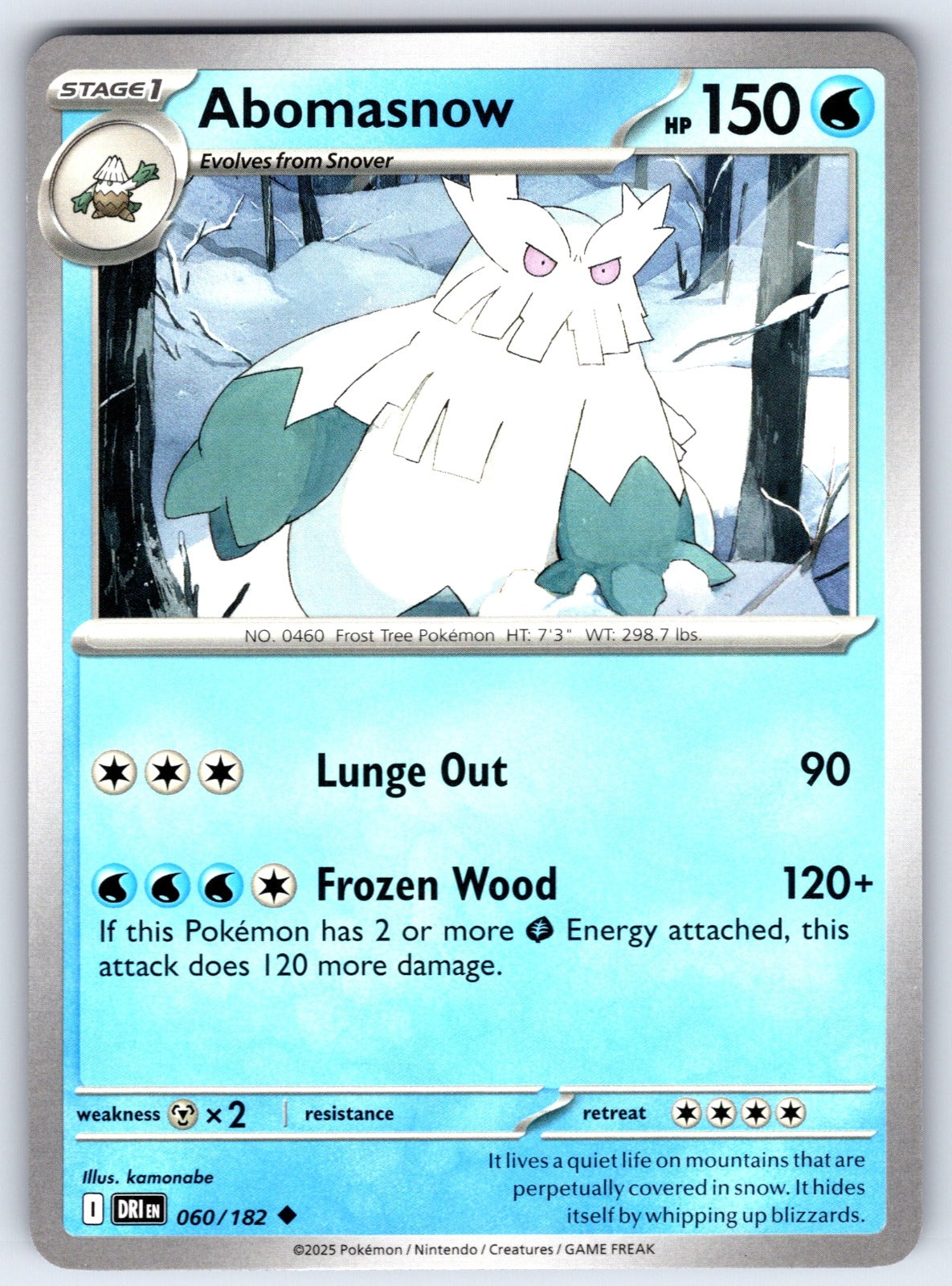 Abomasnow Uncommon SV10: Destined Rivals 060/182 NM 2025