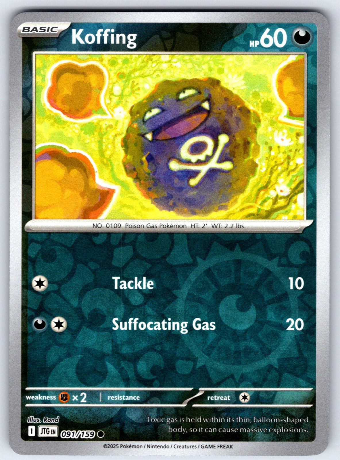 Koffing Reverse Holo Common SV09: Journey Together 091/159 NM 2025