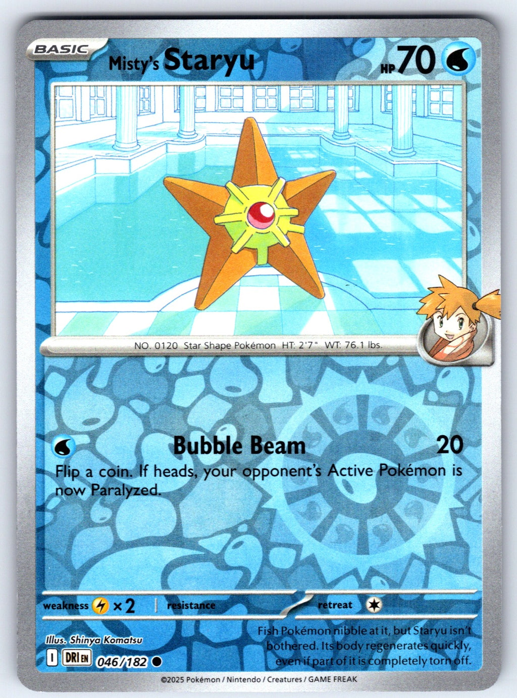 Misty's Staryu Reverse Holo Common SV10: Destined Rivals 046/182 NM 2025