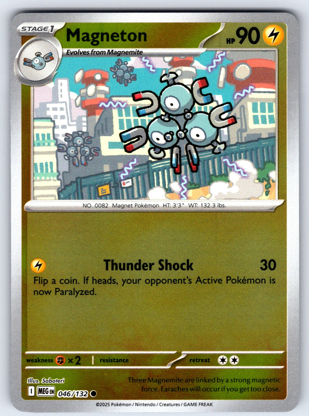 Magneton Reverse Holo Common ME01: Mega Evolution 046/132 NM 2025