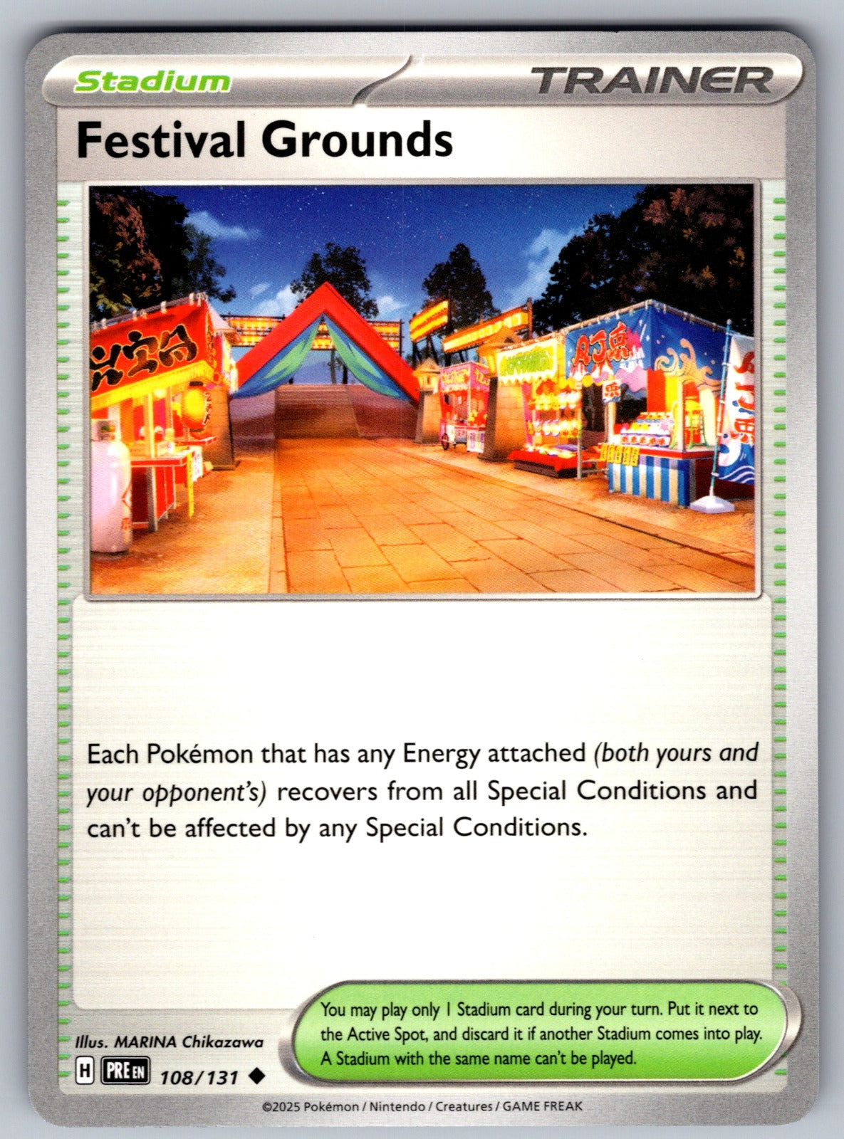 Festival Grounds Uncommon SV: Prismatic Evolutions 108/131 NM 2025