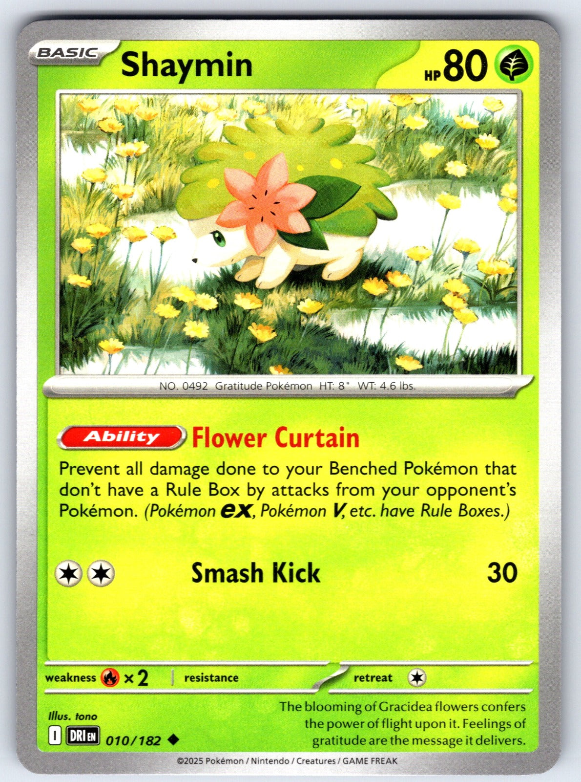 Shaymin Uncommon SV10: Destined Rivals 010/182 NM 2025