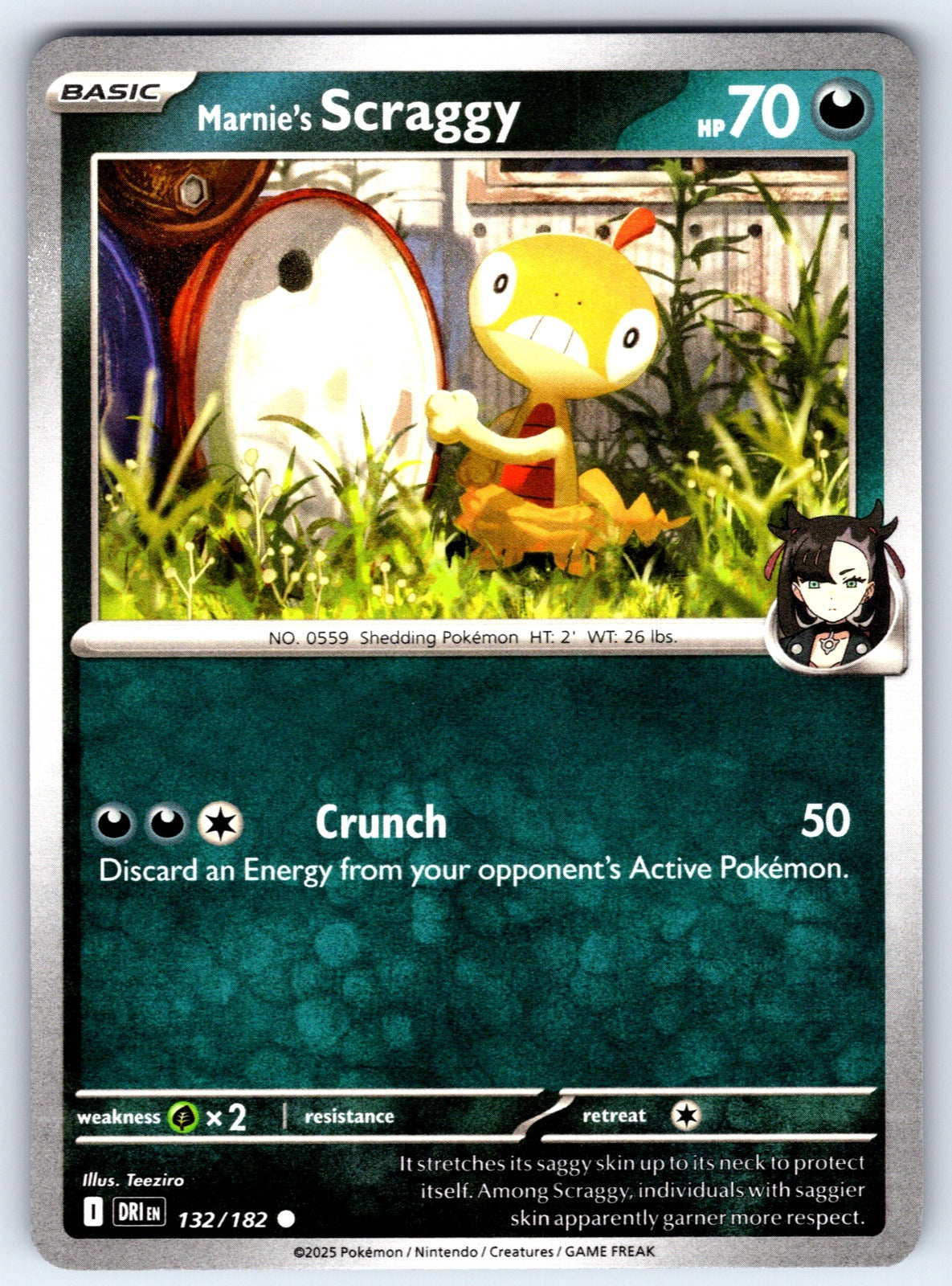 Marnie's Scraggy Common SV10: Destined Rivals 132/182 NM 2025