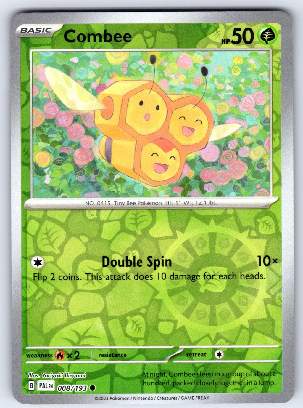 Combee Reverse Holo Common SV02: Paldea Evolved 008/193 NM 2023