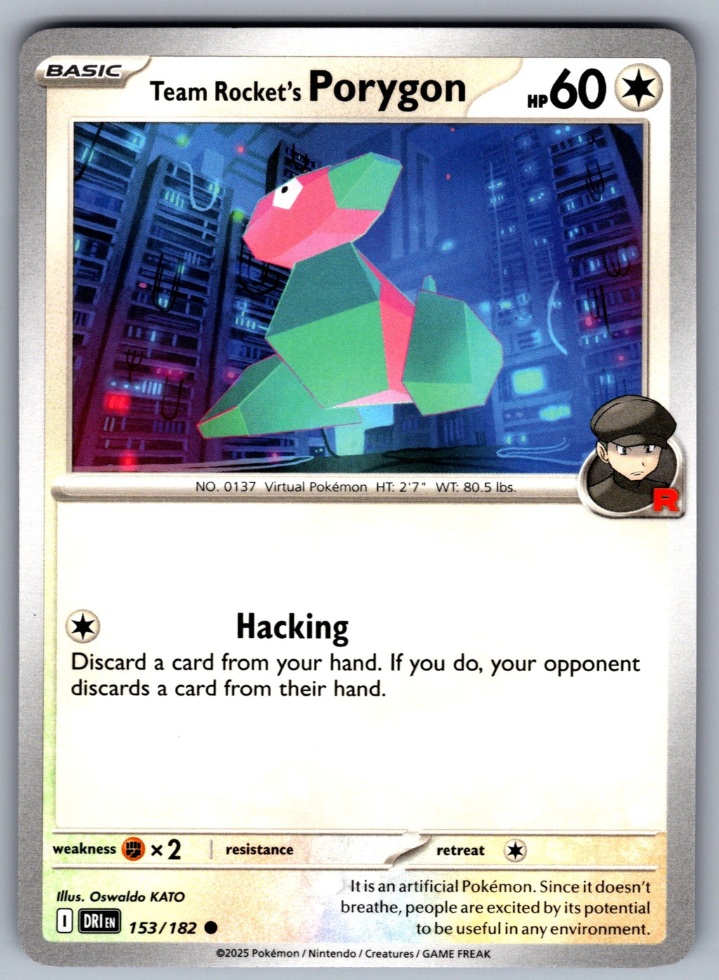 Team Rocket's Porygon Common SV10: Destined Rivals 153/182 NM 2025