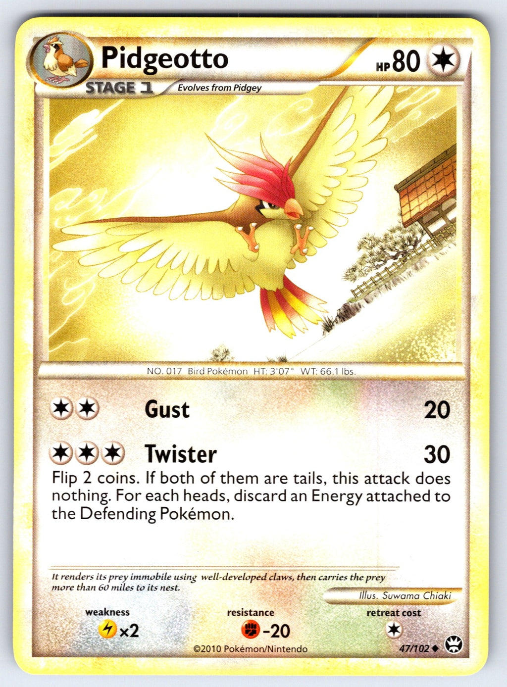 Pidgeotto Uncommon Triumphant 47/102 LP 2010