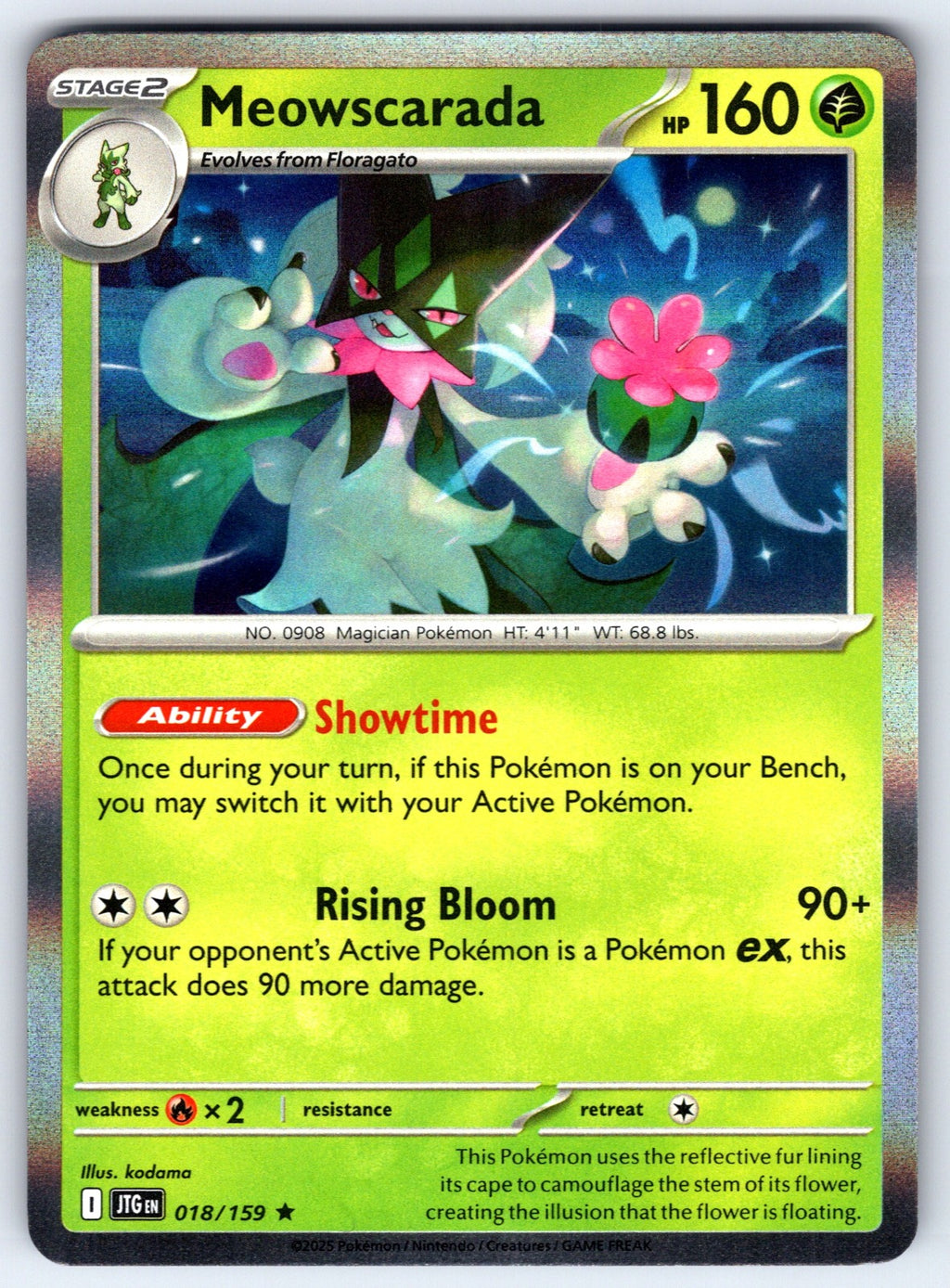 Meowscarada Holo Rare SV09: Journey Together 018/159 NM 2025