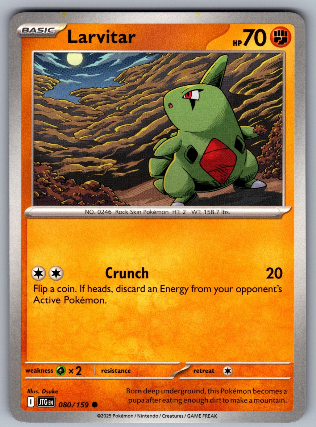 Larvitar Common SV09: Journey Together 080/159 NM 2025