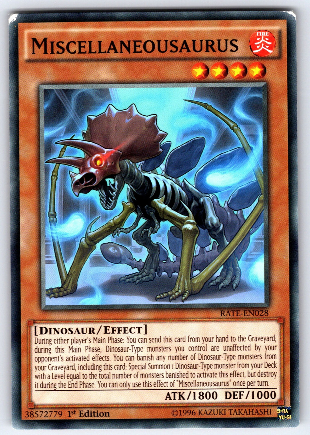 Miscellaneousaurus 1st Edition Common Raging Tempest RATE-EN028 NM 2017