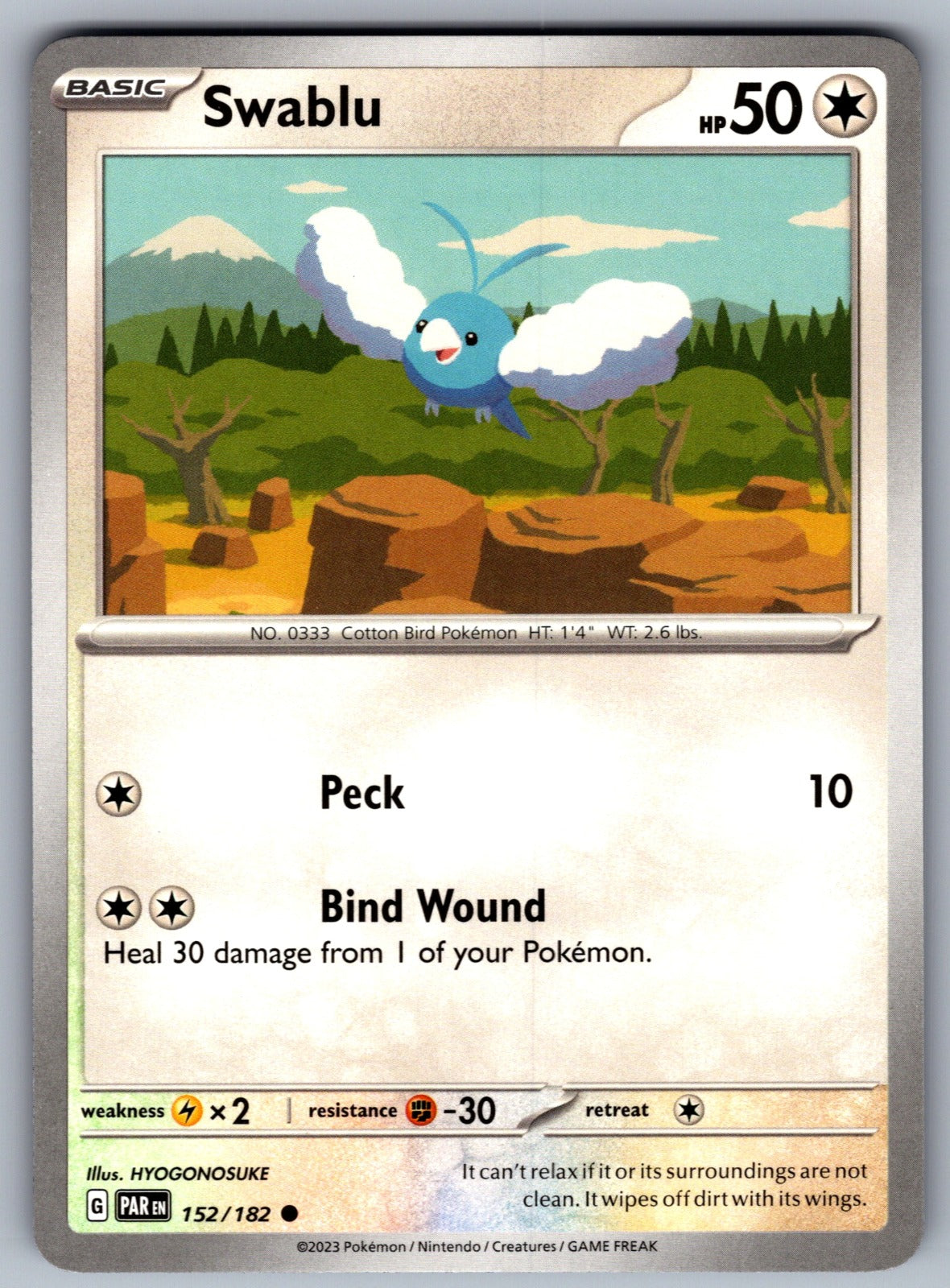 Swablu Common SV04: Paradox Rift 152/182 NM 2023