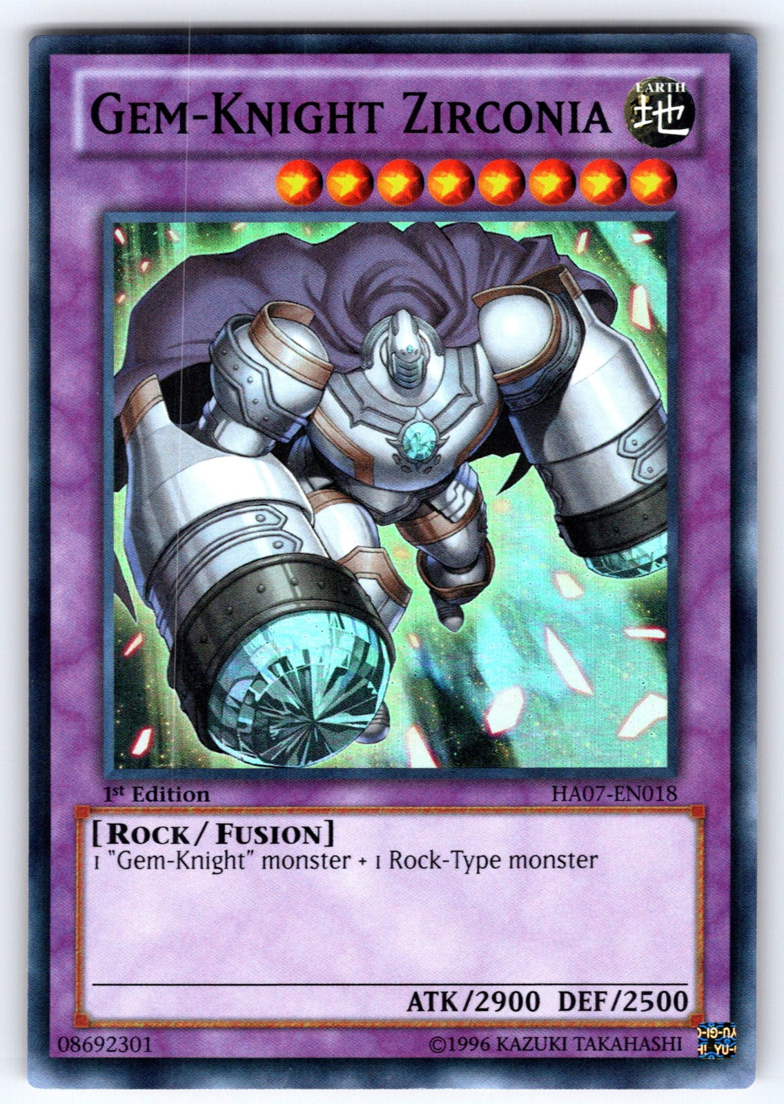 Gem-Knight Zirconia Unlimited Super Rare Hidden Arsenal 7: Knight of Stars HA07-