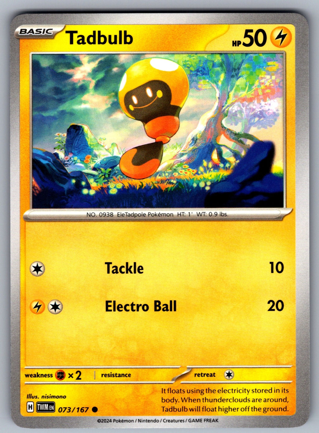 Tadbulb Common SV06: Twilight Masquerade 073/167 NM 2024