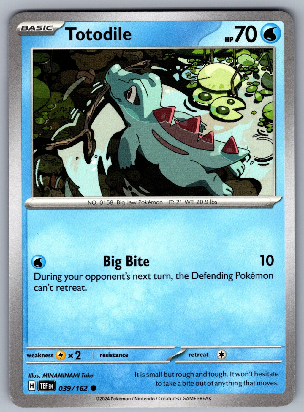 Totodile Common SV05: Temporal Forces 039/162 NM 2024