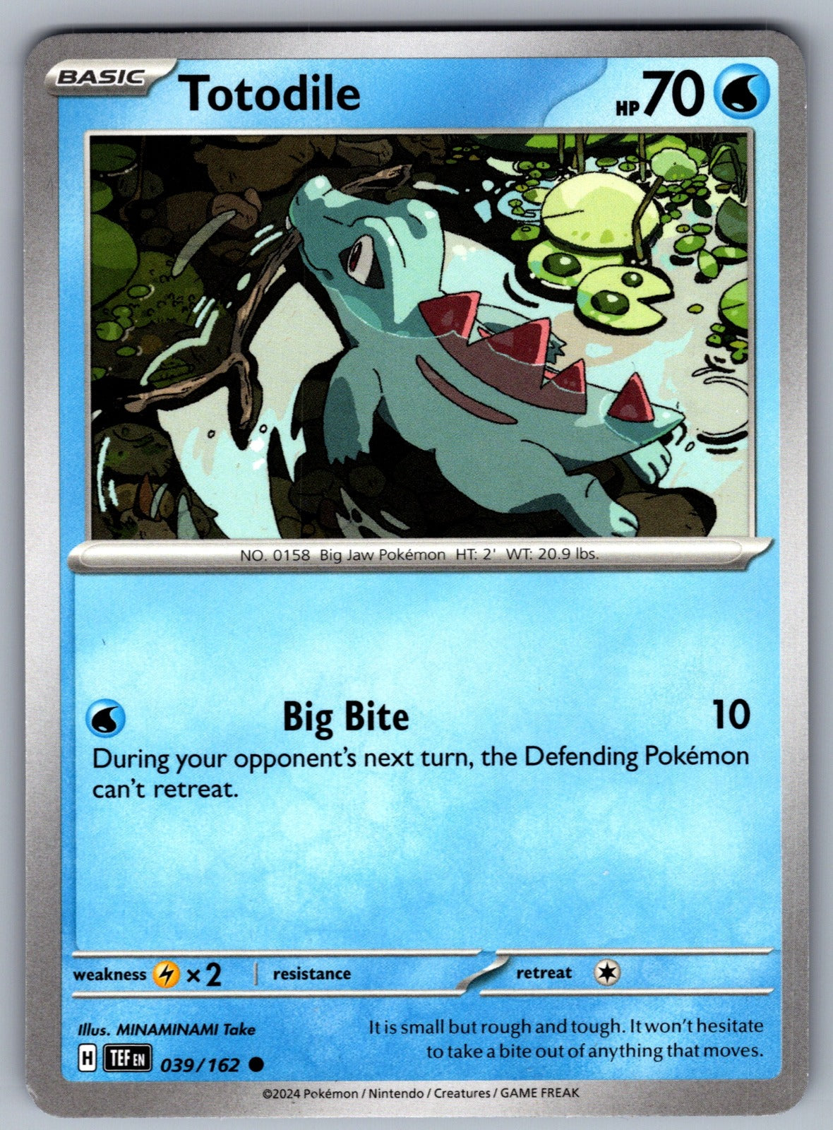 Totodile Common SV05: Temporal Forces 039/162 NM 2024