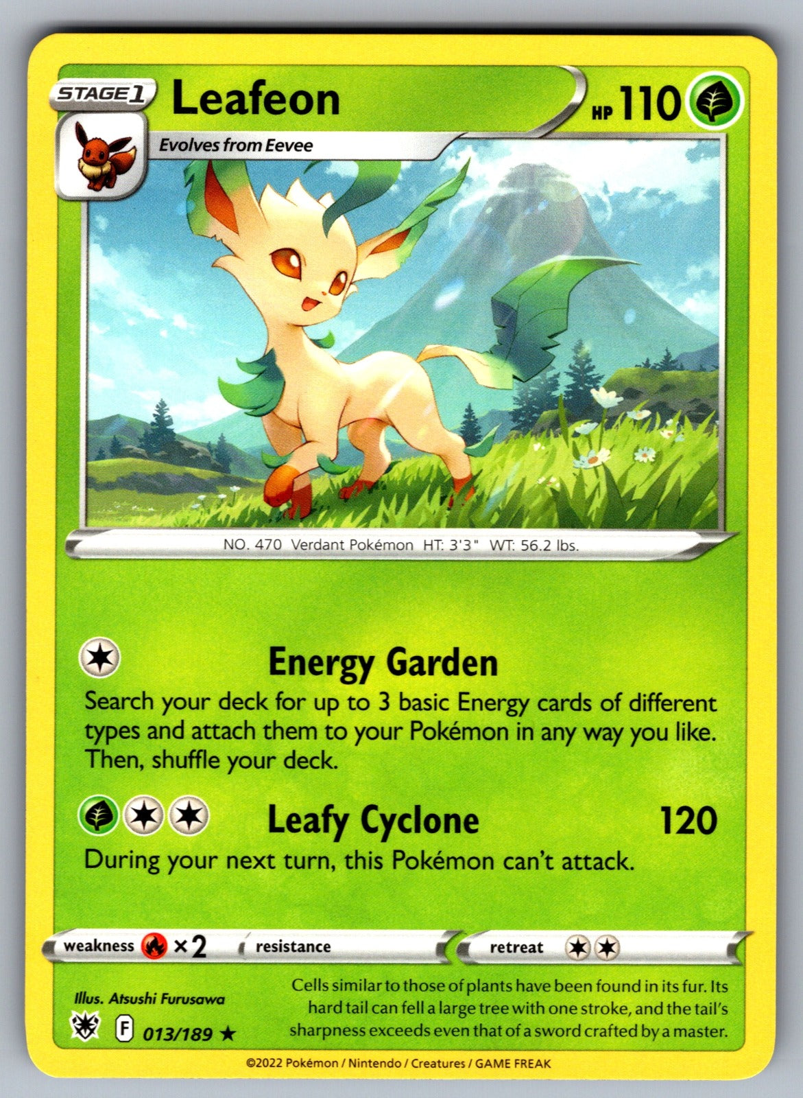 Leafeon Rare SWSH10: Astral Radiance 013/189 NM 2022