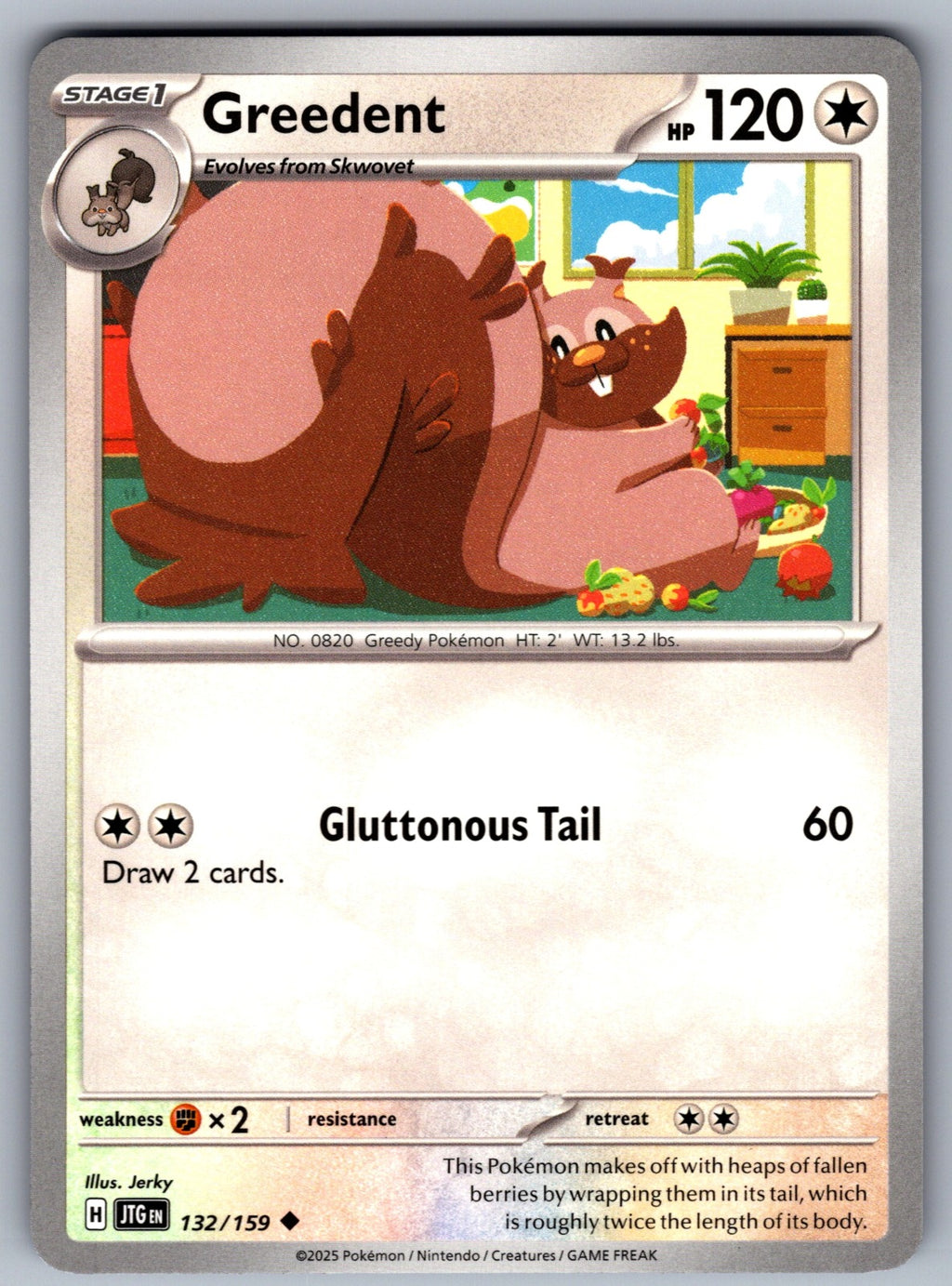 Greedent Uncommon SV09: Journey Together 132/159 NM 2025