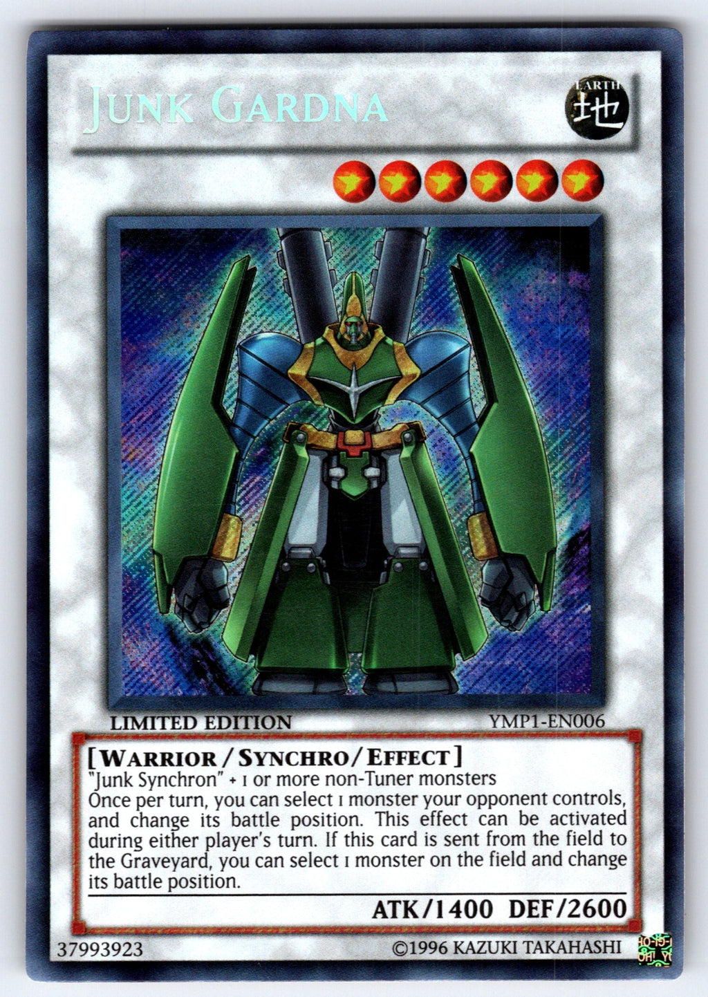 Junk Gardna Limited Secret Rare Bonds Beyond Time Movie Pack YMP1-EN006 NM 2011