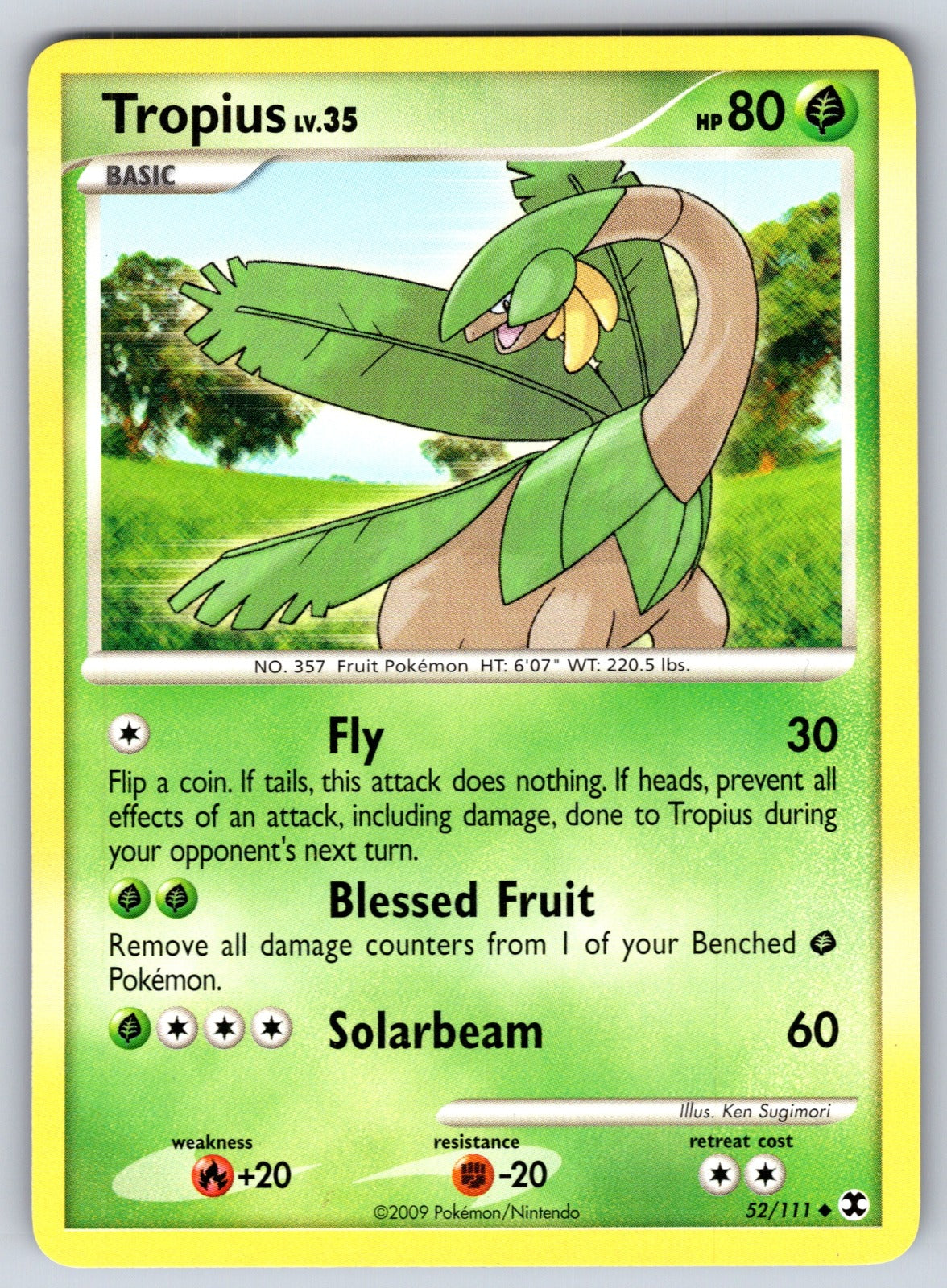 Tropius Uncommon Rising Rivals 52/111 LP 2009