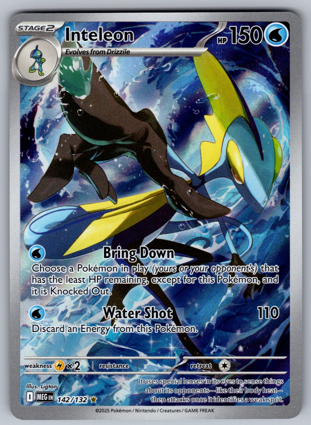 Inteleon Holo Illustration Rare ME01: Mega Evolution 142/132 NM 2025