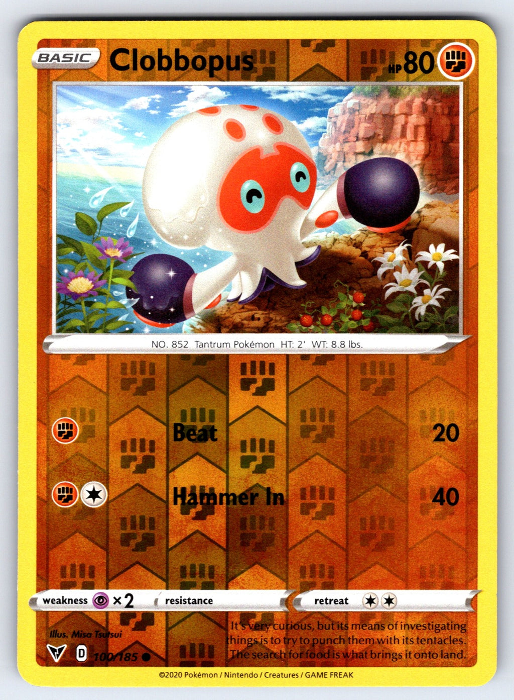 Clobbopus Reverse Holo Common SWSH04: Vivid Voltage 100/185 NM 2020