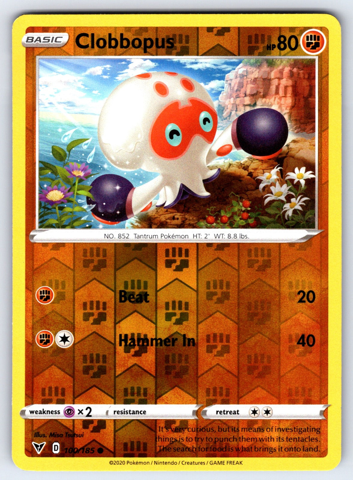 Clobbopus Reverse Holo Common SWSH04: Vivid Voltage 100/185 NM 2020
