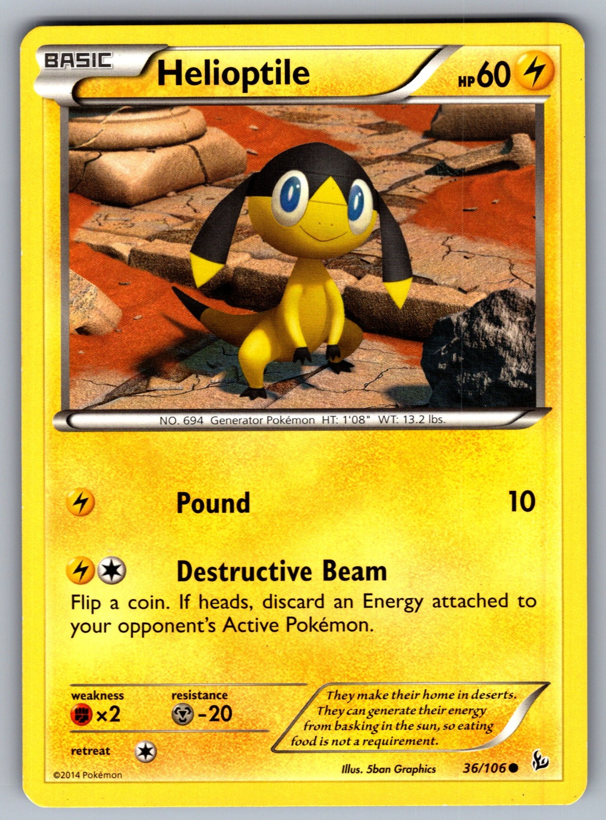 Helioptile Common XY - Flashfire 36/106 LP 2014
