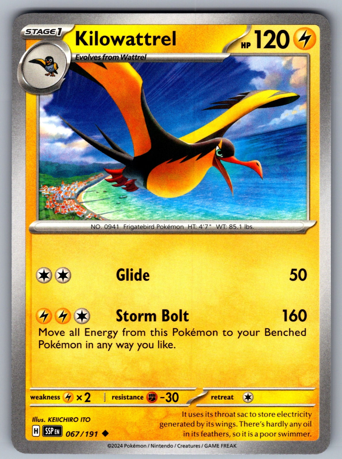 Kilowattrel Uncommon SV08: Surging Sparks 067/191 NM 2024