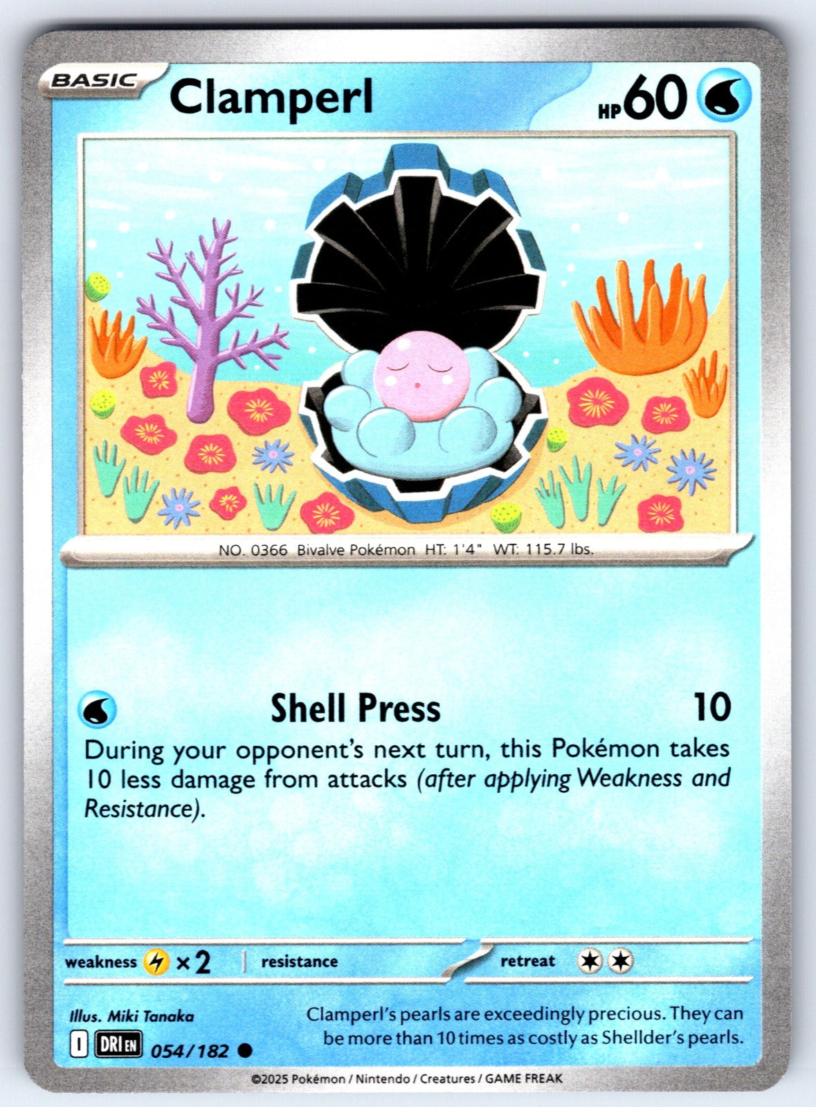 Clamperl Common SV10: Destined Rivals 054/182 NM 2025