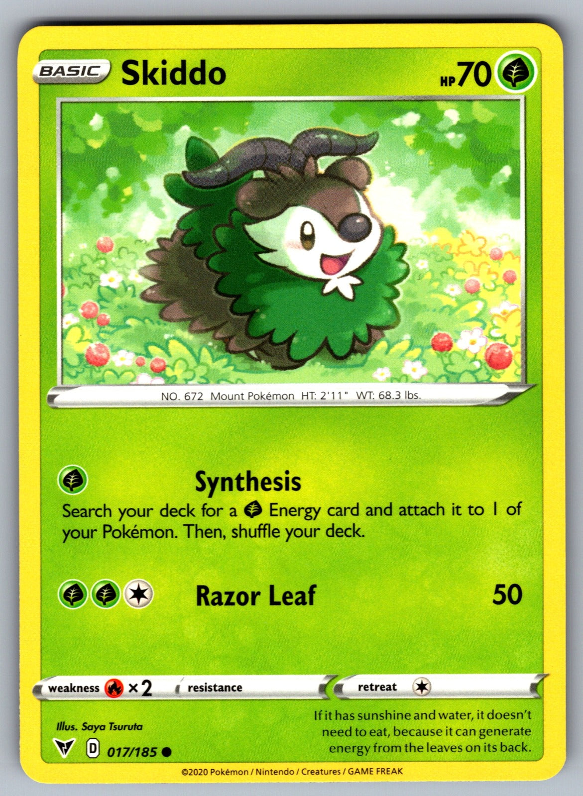 Skiddo Common SWSH04: Vivid Voltage 017/185 NM 2020