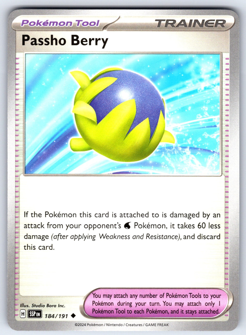 Passho Berry Uncommon SV08: Surging Sparks 184/191 LP 2024