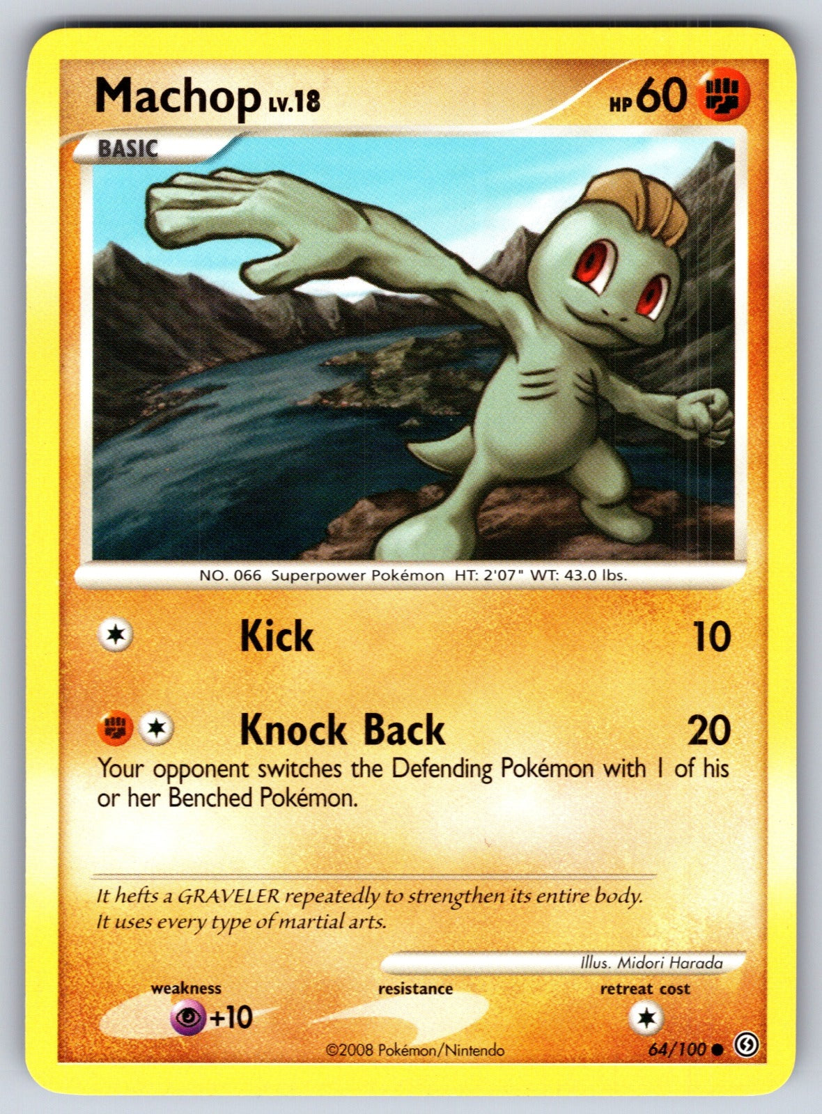 Machop Common Stormfront 64/100 LP 2008