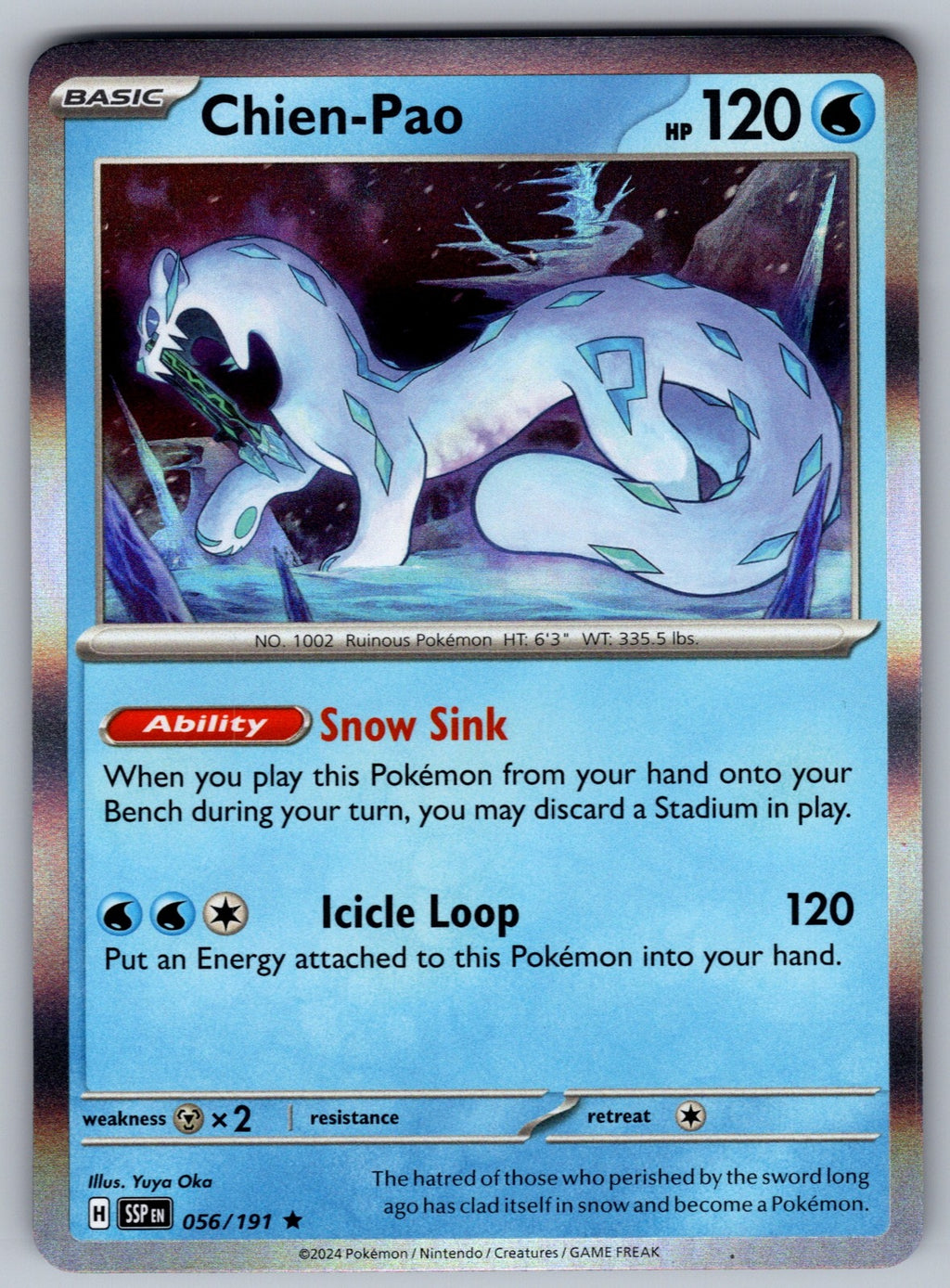 Chien-Pao Holo Rare SV08: Surging Sparks 056/191 NM 2024