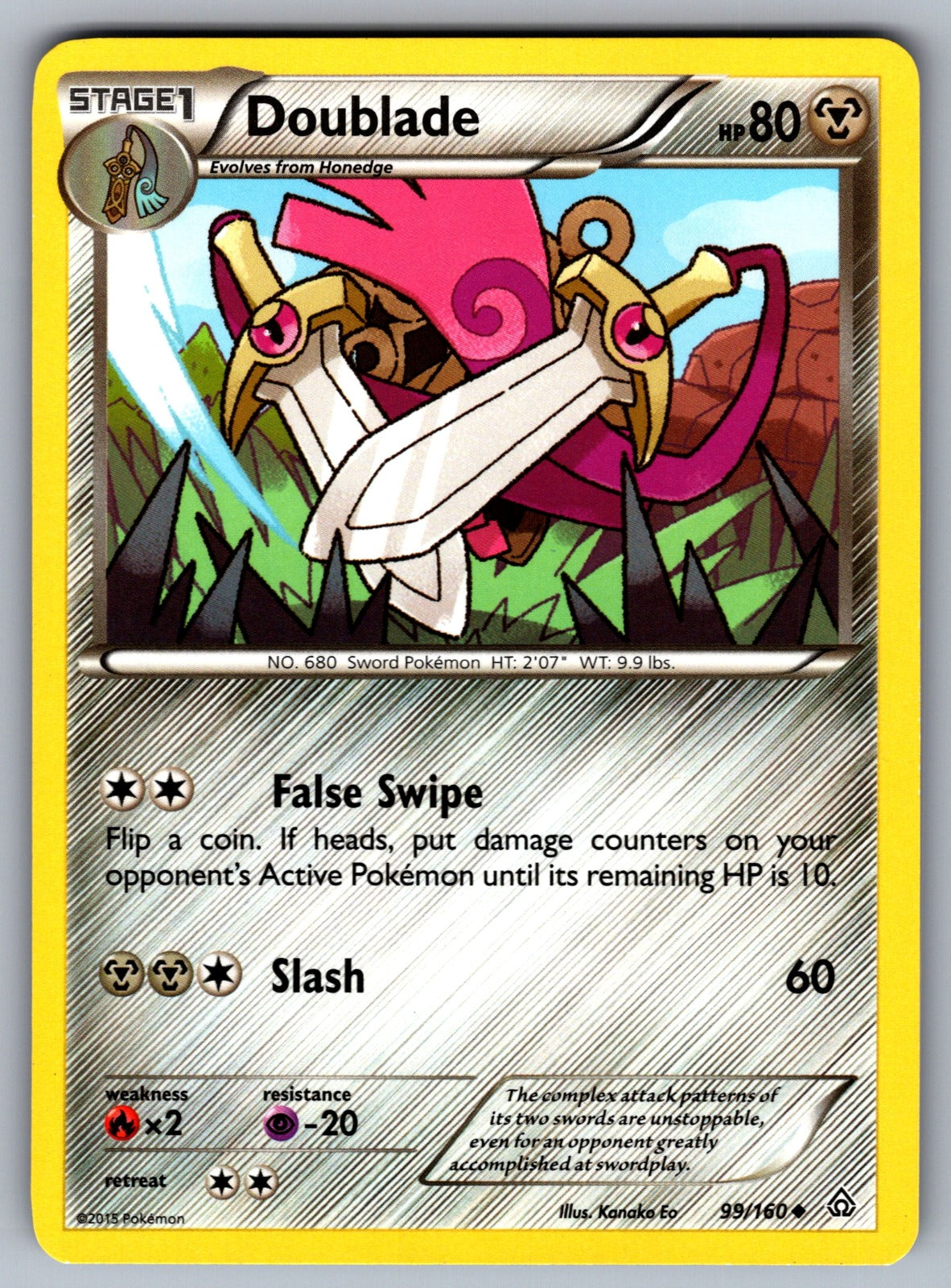 Doublade Uncommon XY - Primal Clash 99/160 LP 2015