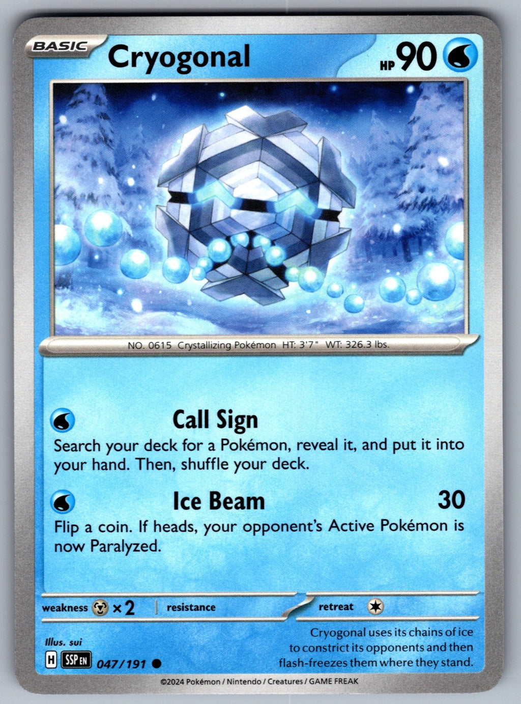 Cryogonal Common SV08: Surging Sparks 047/191 NM 2024