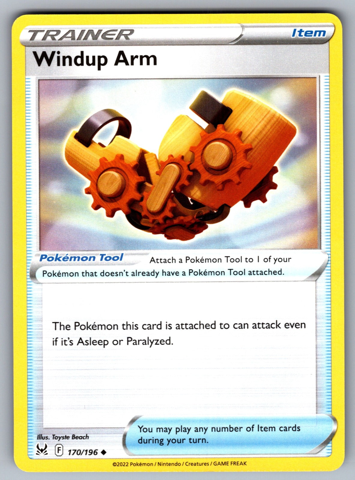 Windup Arm Uncommon SWSH11: Lost Origin 170/196 NM 2022